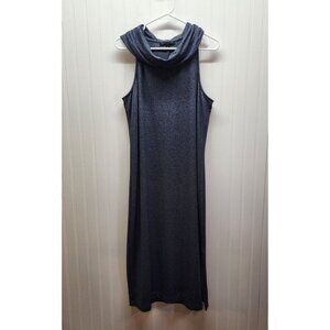 Banana Republic Sleeveless Knit Cowl Neck Dress Large Gray